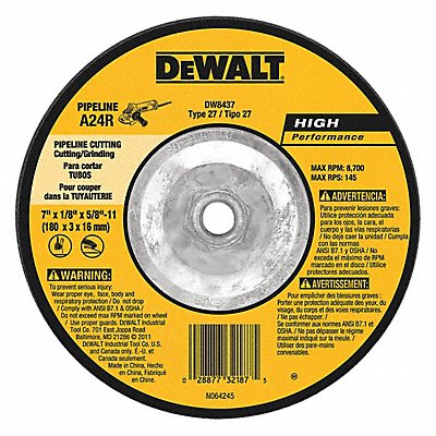 DEWALT DW8437 Cut Off Grinding Wheel 5/8 -11CN Threaded Hole