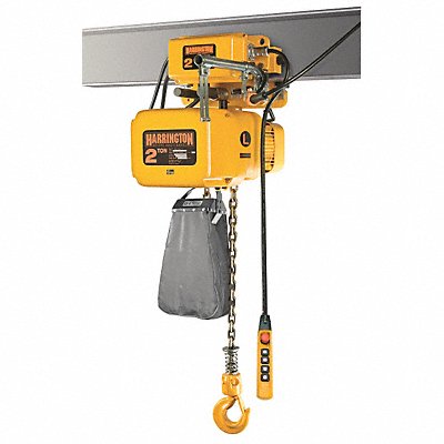 HARRINGTON NERM050LL20 Electric Chain Hoist w/Trolley 10 000 lb