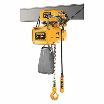HARRINGTON SNERM005LL10 Electric Chain Hoist w/Trolley 1000 lb.