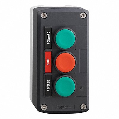 SCHNEIDER ELECTRIC XALD311H29H7 Control Station Feed-Thru 3 Buttons Grn/Rd