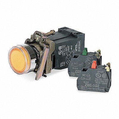 SCHNEIDER ELECTRIC XB4BW3565 Illuminated Push Button FullVolt Org 1NO/1NC