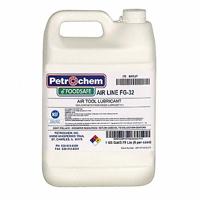 PETROCHEM FOODSAFEAIRLINEFG32001 Air Tool Lubricant Synthetic Base 1 gal.