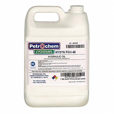 PETROCHEM HYSNFGH46001 Syn Hydraulic Oil Food Grade 1gal ISO 46
