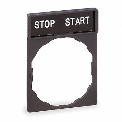 SCHNEIDER ELECTRIC ZBY2366 LegndPlat StpStart Wht/Blk/Red Rectangle