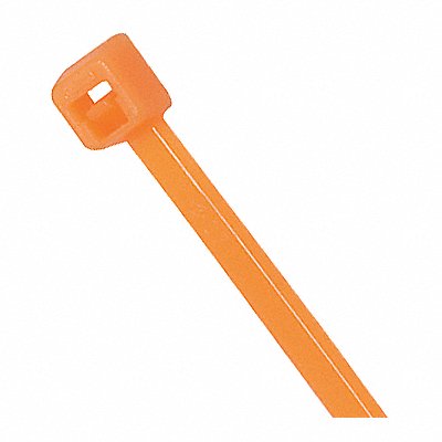 POWER FIRST 36J217 Cable Tie 7.9 in Orange PK100