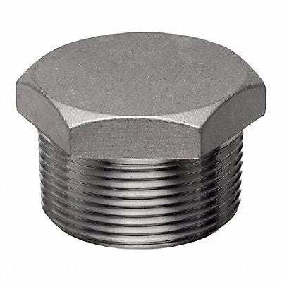 GRAINGER 60HP112N020 Hex Head Plug 316 SS 2 in Pipe Size MNPT