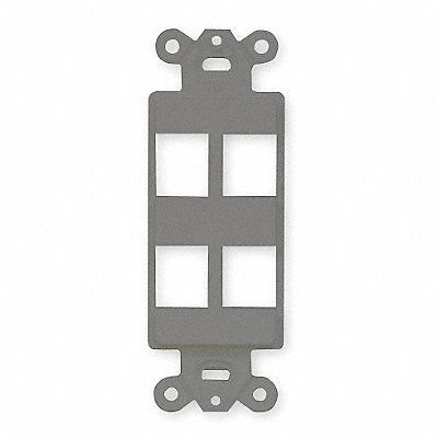 HUBBELL PREMISE WIRING ISF4GY Outlet Frame 4 Port ISF Decorator Outlet