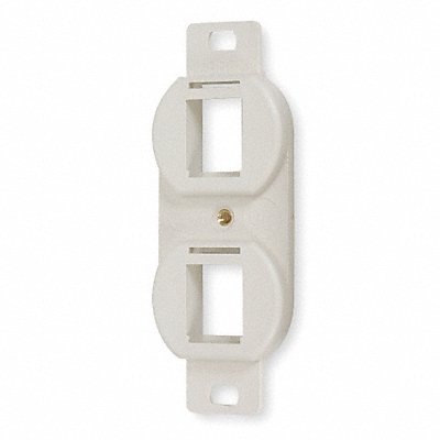 HUBBELL PREMISE WIRING BR106C Outlet Frame 2P Flush Keystone Mounting