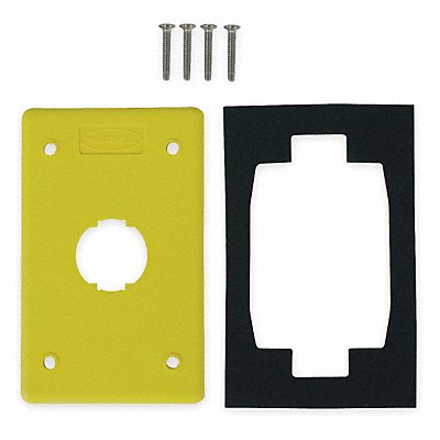 HUBBELL PREMISE WIRING HI114PY Wall Plate 1 port 1 gang