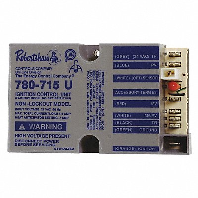ROBERTSHAW 780715 Ignition Control 24V AC 6 min Pre-Purge