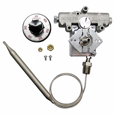ROBERTSHAW 4290006 Gas Thermostat 1/4 in Tube 200 to 400 F
