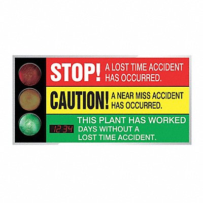 ACCUFORM SCT801 Electronic Scoreboard 36x72in Grn/Rd/Yellow