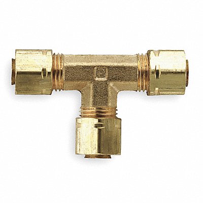 PARKER 164CA644 Unequal Union Tee Brass Compression 3/8x1/4In PK10