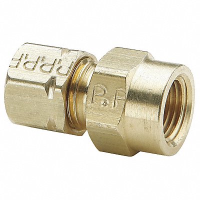 PARKER 66CA44 Connector Brass CompxF 1/4In PK10