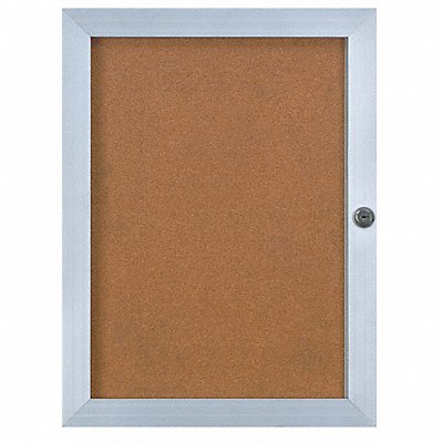 UNITED VISUAL PRODUCTS UVEB1824SATINCORK Enclosed Bulletin Board Letter 24 x18