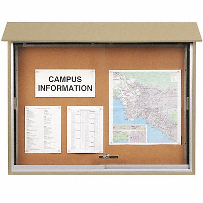 UNITED VISUAL PRODUCTS UVMC5240SAND Enclosed Bulletin Board Tack 40 x52