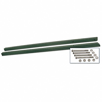 UNITED VISUAL PRODUCTS UVMCPWOODGRN Sign Post Green Plastic 10 ft L PK2