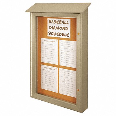 UNITED VISUAL PRODUCTS UVSD4226SAND Enclosed Bulletin Board Tack 42 x26