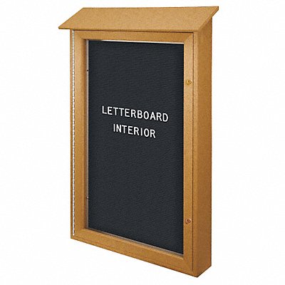 UNITED VISUAL PRODUCTS UVSD4226LBCEDAR Enclosed Bulletin Board Letter 4 ft.x24