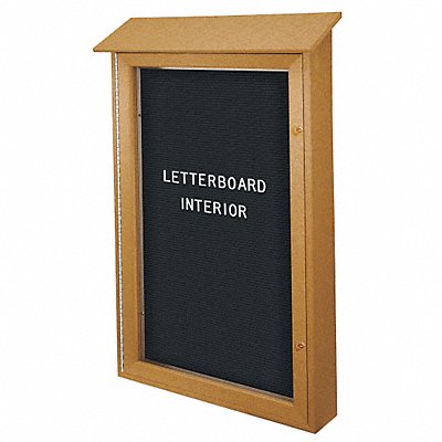 UNITED VISUAL PRODUCTS UVSD5438LBCEDAR Enclosed Bulletin Board Letter 54 x38