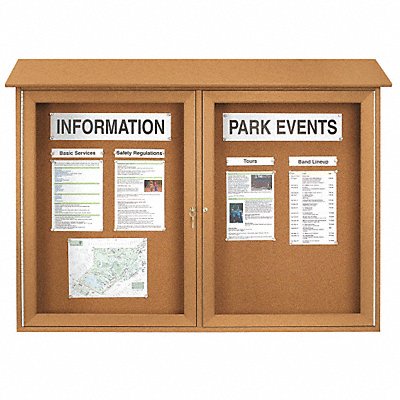 UNITED VISUAL PRODUCTS UVDD4530CEDAR Enclosed Bulletin Board Tack 24 x36