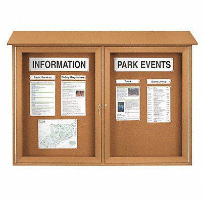 UNITED VISUAL PRODUCTS UVDD5240CEDAR Enclosed Bulletin Board Tack 40 x52
