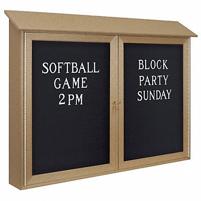UNITED VISUAL PRODUCTS UVDD5240LBSAND Enclosed Bulletin Board Letter 40 x52