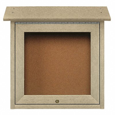 UNITED VISUAL PRODUCTS UVSM1818SAND Enclosed Bulletin Board Tack 18 x18