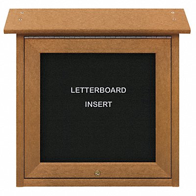 UNITED VISUAL PRODUCTS UVSM1818LBCEDAR Enclosed Bulletin Board Letter 18 x18