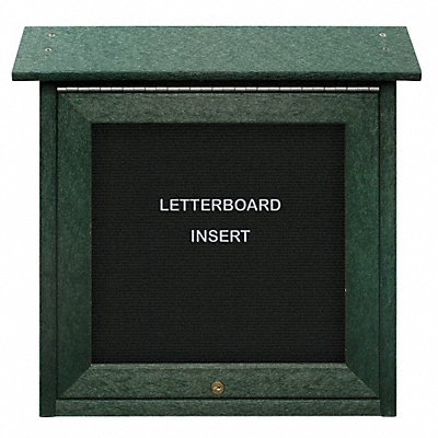 UNITED VISUAL PRODUCTS UVSM1818LBWOODGRN Enclosed Bulletin Board Letter 18 x18