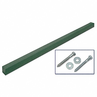 UNITED VISUAL PRODUCTS UVMCSPWOODGRN Sign Post Green Plastic 8 ft L
