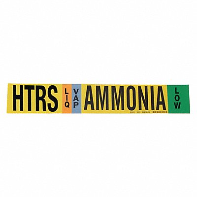 BRADY 90410 Pipe Marker Ammonia 2 1/4 in H 14 in W