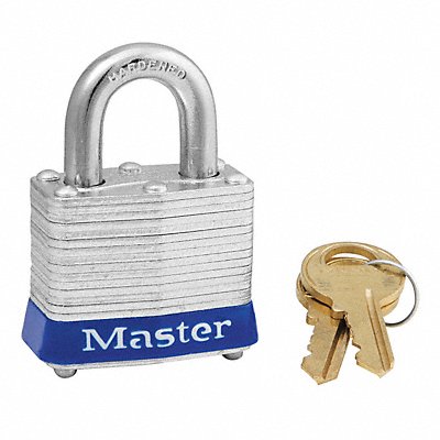 MASTER LOCK 3KAS6BLU D5332 Lockout Padlock KA Blue 1-1/4 H PK6
