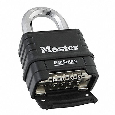 MASTER LOCK 1178D Combination Padlk 1 15/16 in Rectgle Blk