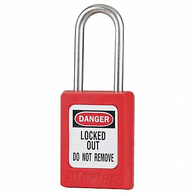 MASTER LOCK S31KAS3RED D5338 Lockout Padlock KA Red 1-7/8 H PK3