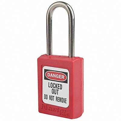 MASTER LOCK S31KAS12RED Lockout Padlock KA Red 1-13/16 H PK12
