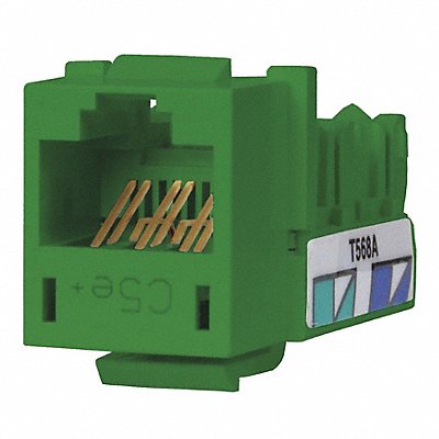 HUBBELL PREMISE WIRING HXJ5EGN Jack Green Cat5e+ Rj45