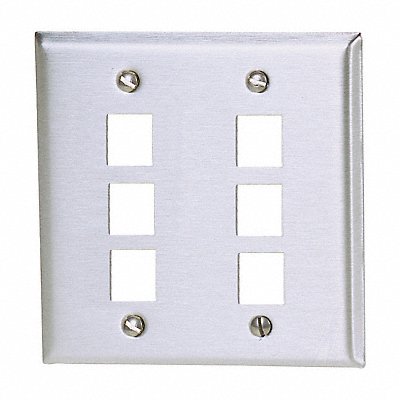 HUBBELL PREMISE WIRING SSF206 Wall Plate 6 Port