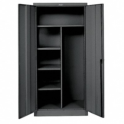 HALLOWELL 855C18ME K4182 Storage Cabinet 78 x36 x18 Black 4 Shelves