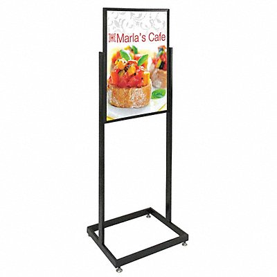GRAINGER UVE58113black Sign Holder Pedestal 22x28 Aluminium Black
