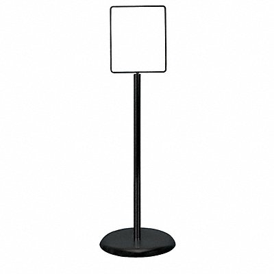 GRAINGER UVPSH81 Sign Holder Pedestal 8-1/2x11 Metal Blk
