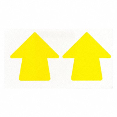 BRADY 121046 Floor Tape Yellow 2 inx2 in Arrow PK100