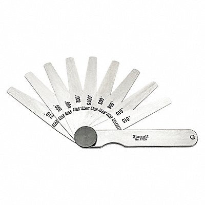 STARRETT 172AT Tapered Feeler Gauge Set Dim Type Inch
