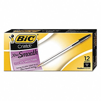 BIC BICMS11BK Ballpoint Pens Black PK12