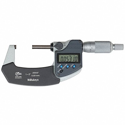 MITUTOYO 29334130 Digital Micrometer Outside 1 to 2 In