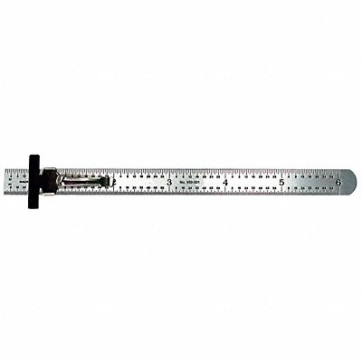 MITUTOYO 950301 Pocket Rule Stl Inch 32nds 64ths 6 In L