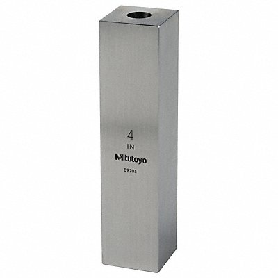 MITUTOYO 614204531 Gage Block Square Steel 4.00 In ASME 0