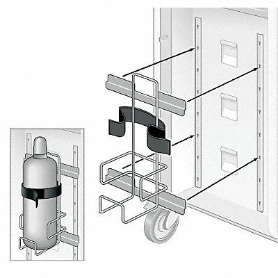 METRO FL234 O2 Tank Holder Low Profile 4inDia.Tank