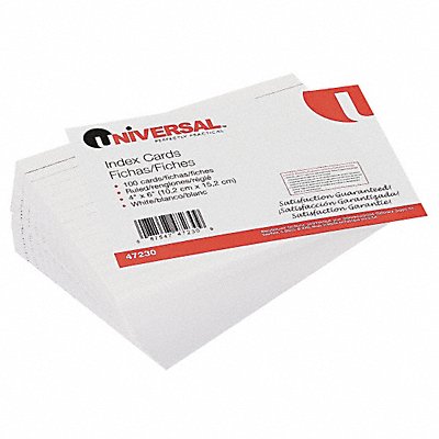 UNIVERSAL UNV47230 Index Cards Ruled 4 x 6 PK100