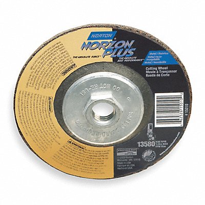 NORTON 66252843321 Depressed Centre Cut Off Wheel 5/8 -11CN Threaded Hole